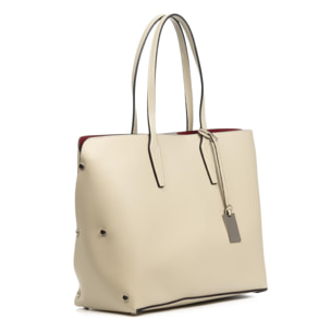 FIRENZE ARTEGIANI Arcene bolso de hombro mujer. Piel auténtica acabado Ruga. Fabricado en Italia 43x13,5x28 Cm. Color: Beige