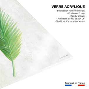 Tableau fleurs tropicale illustrée Tableau plexiglas