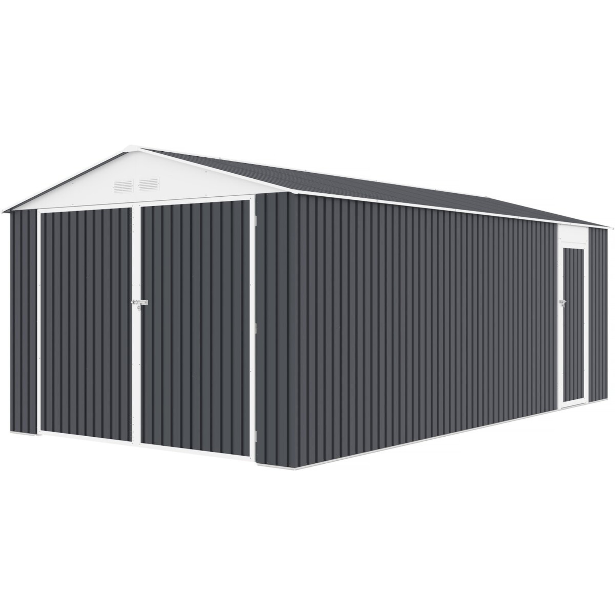 Garage métal "Houston" 15,36 m² - Anthracite