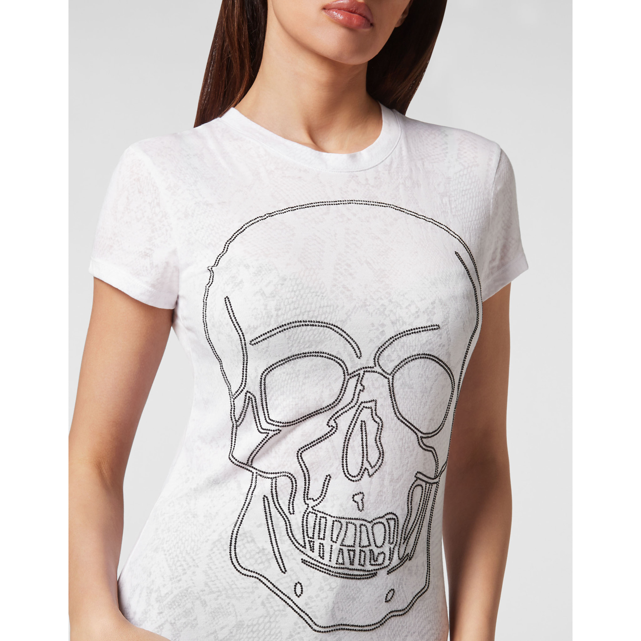 PHILIPP PLEIN T-Shirt Round Neck SKULL