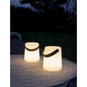 Bristol — Lampada LED ricaricabile da esterno con tracolla, bianca, IP44