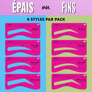 NYX Professional Makeup Zero To Brow Pochoirs Fins