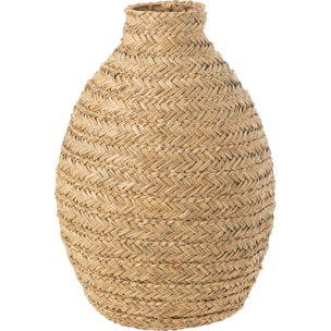 J-Line vase Tressé - jonc de mer - naturel - large - 60 cm de hauteur