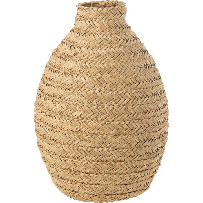 J-Line vase Tressé - jonc de mer - naturel - large - 60 cm de hauteur