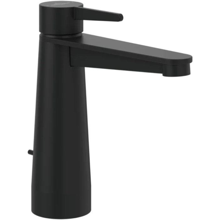 Mitigeur lavabo Conum ouverture dessus avec tirette Chrome Matt Black