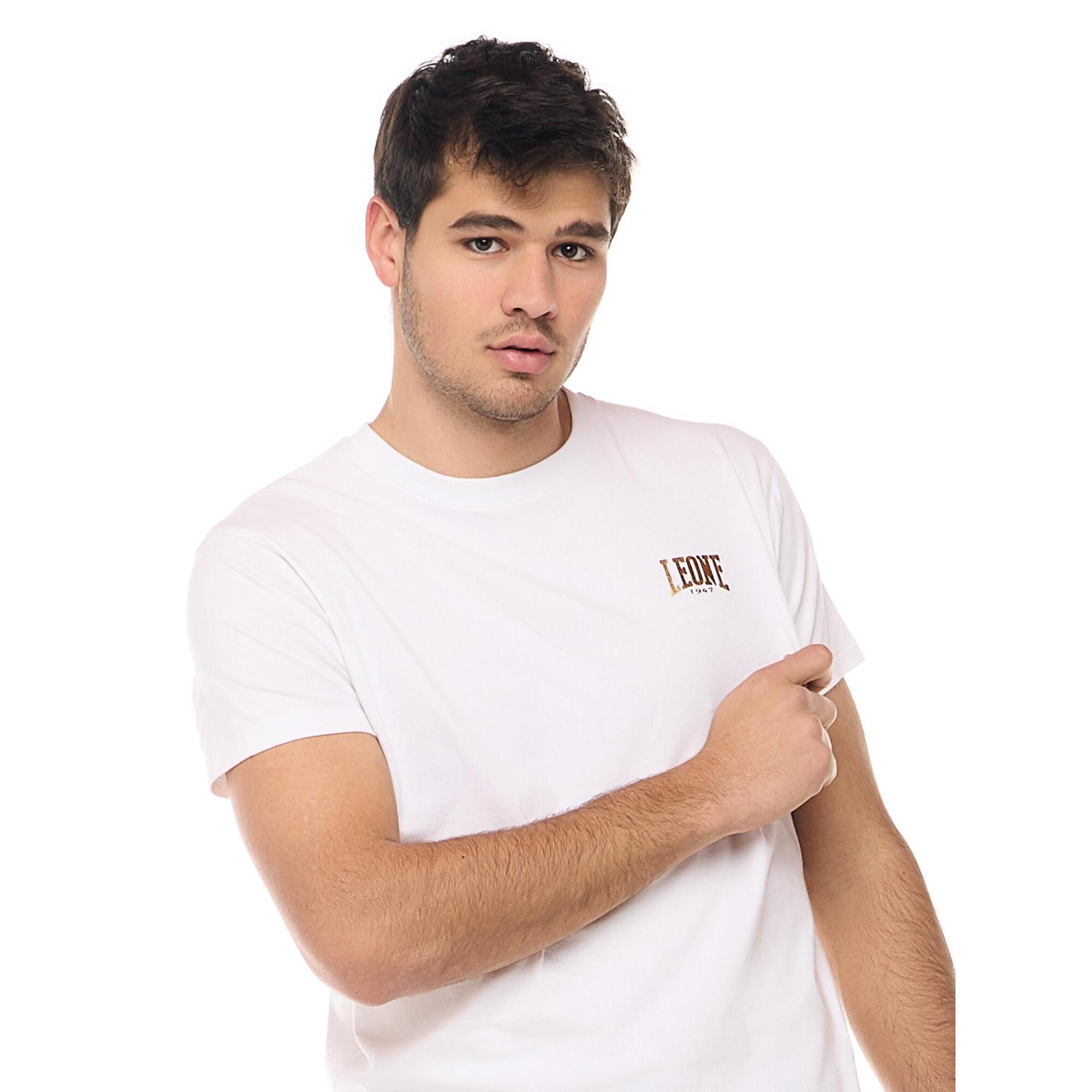 T-shirt a maniche corte in cotone Leone New Gold