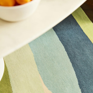 Tapis salon et chambre fait à la main en laine motif géométrique OLSO