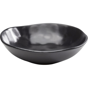 Assiettes creuses Organic 22cm noires set de 4 Kare Design