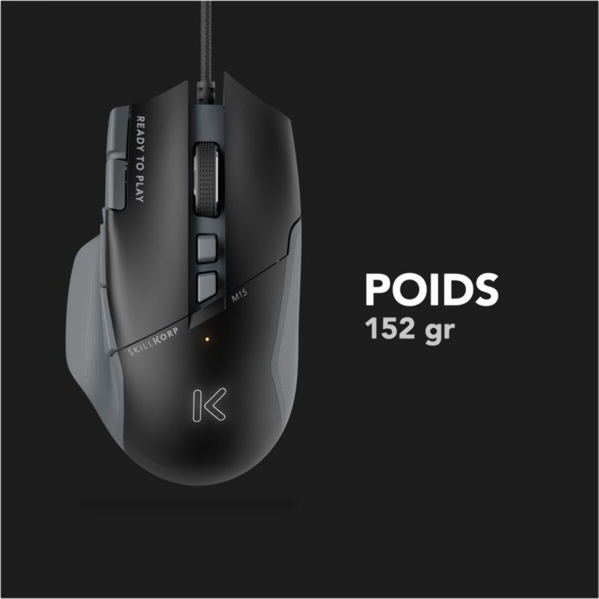 Souris Gamer Filaire SKILLKORP M15 NOIRE Progress