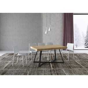 Tavolo allungabile 90x140/400 cm Booster quercia natura gambe antracite