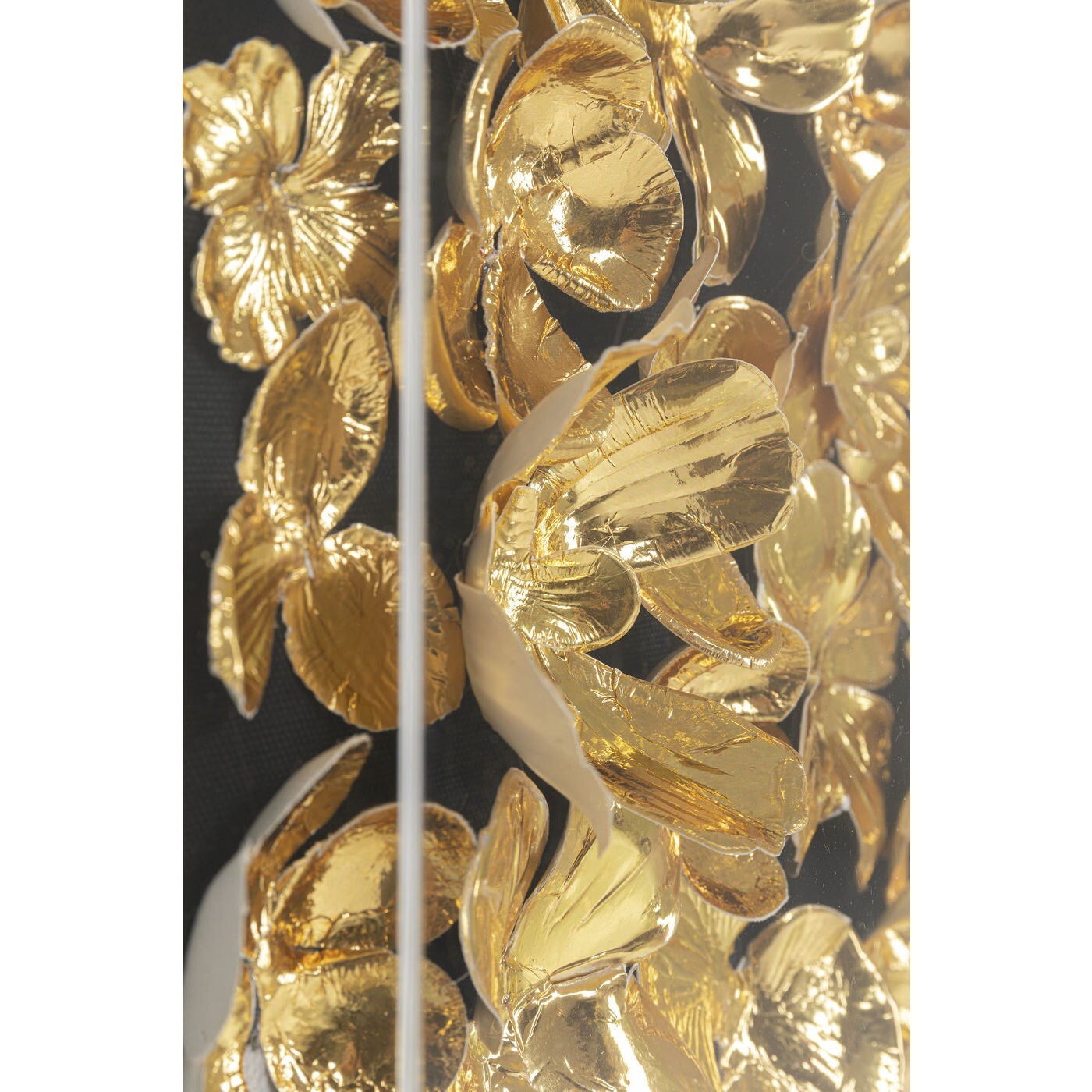 Tableau 3D fleurs dorées Kare Design