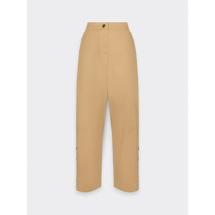 Elena Mirò - Pantalones de gabardina con botones - Beige