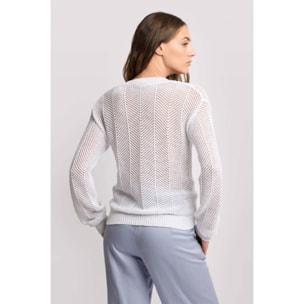 Kocca - Maglia con motivi geometrici Donna, Tinta unita, Scollo a V