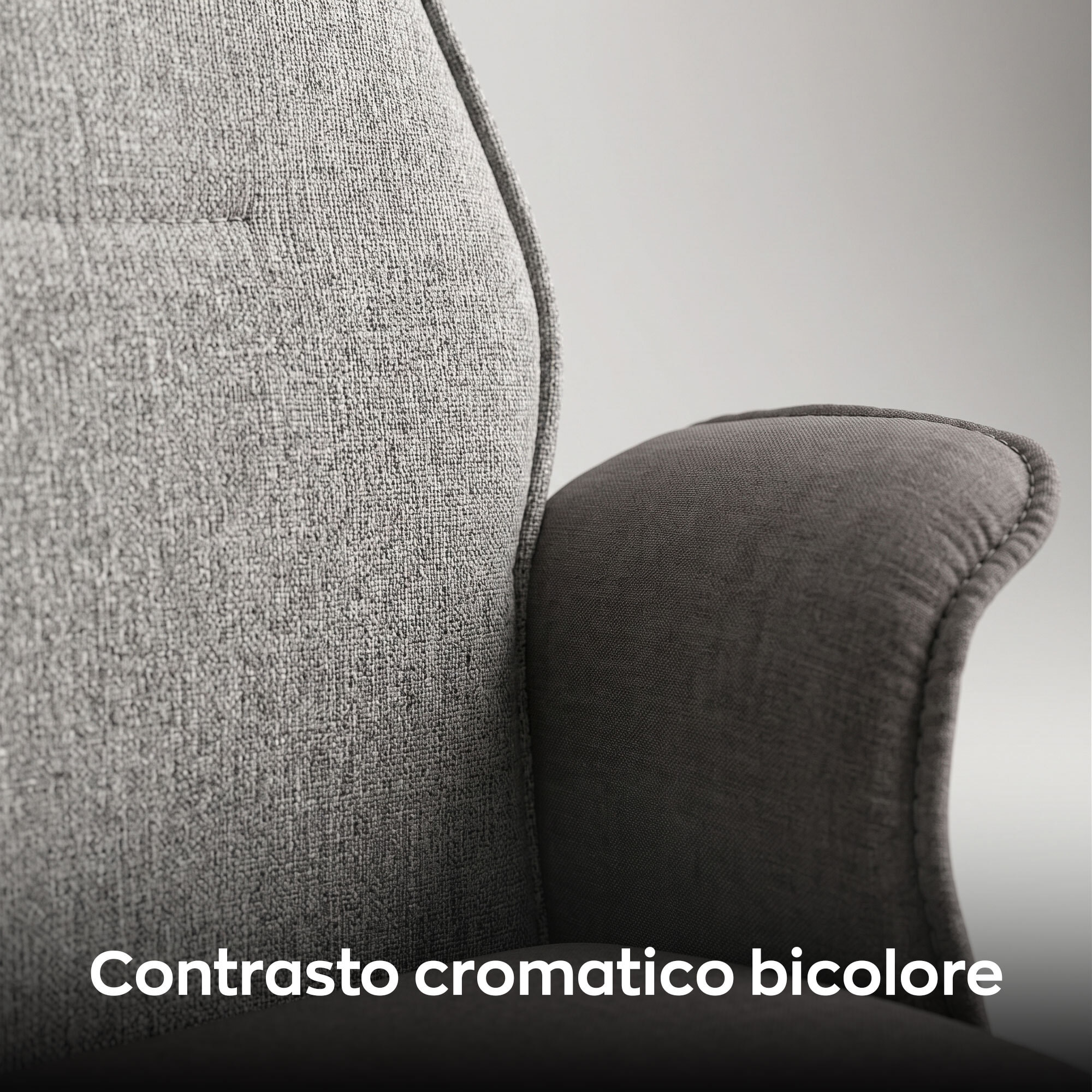 Axia - Sedia Da Ufficio 49x125x70 cm Poltrona Presidenziale Comoda con Ruote Girevoli in Pu e Tessuto Grigio