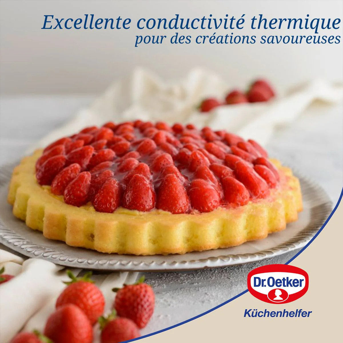 Moule à tarte en silicone rouge de 26 cm Dr. Oetker Flexxibel Love