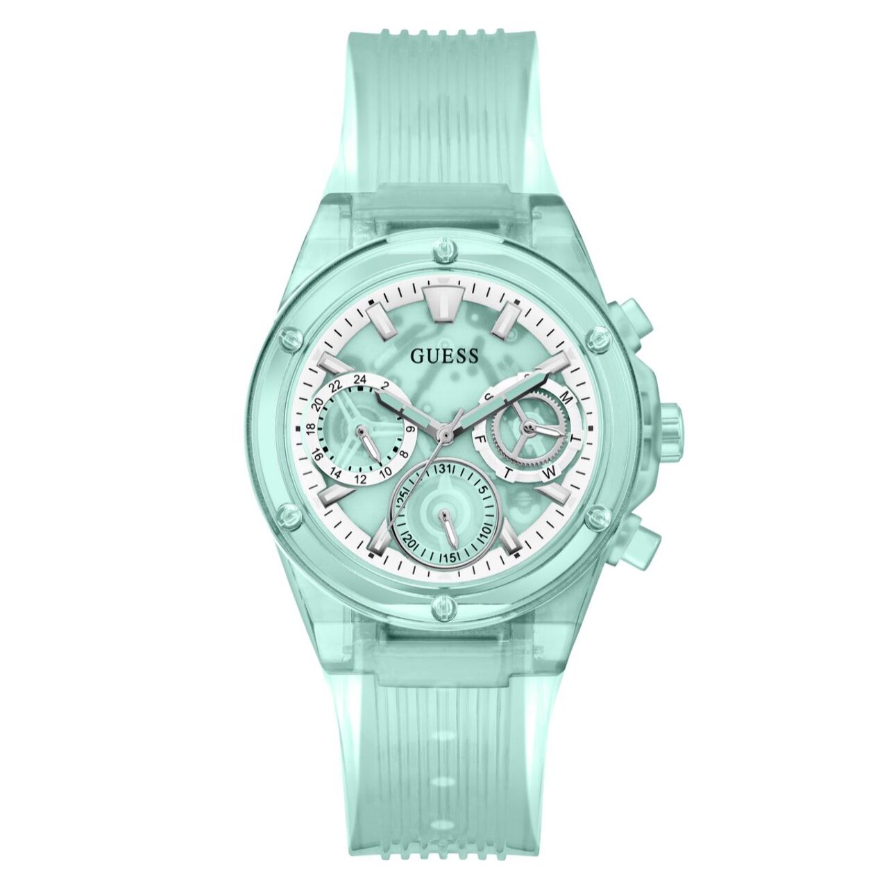Reloj Guess GW0438L1 Mujer Analogico Cuarzo con Correa de Silicona