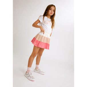 Camiseta de Niña Estampado Unicornio Blanco