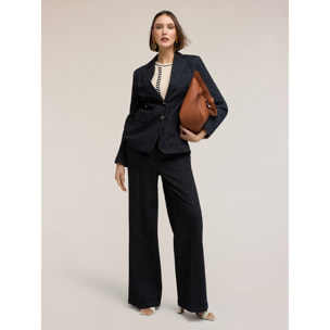 Motivi - Giacca strutturata in denim gessato - Blu