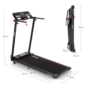 Cinta de correr plegable FITFIU 1500W 12km/h pantalla LCD y conectividad app