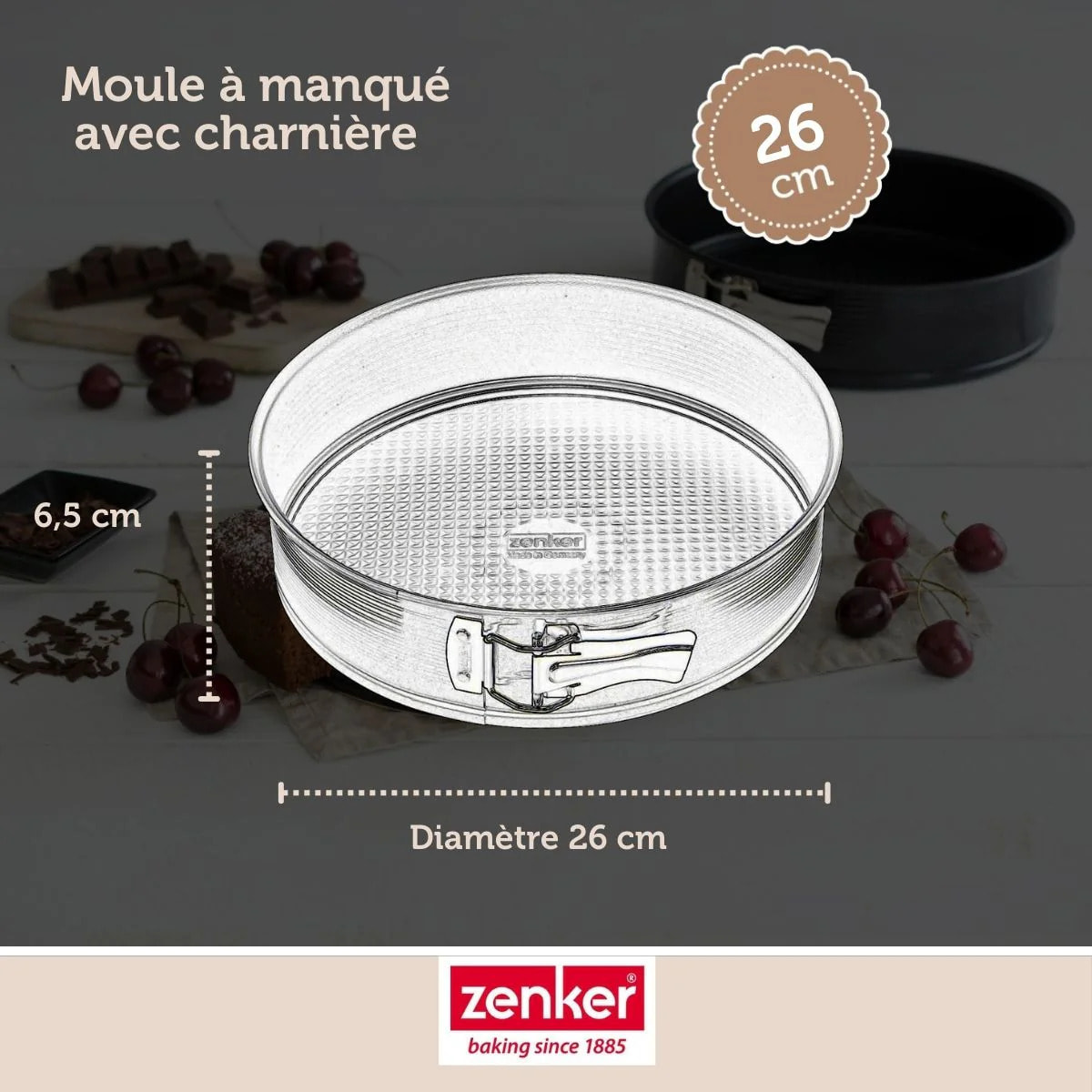 Ensemble de 2 Moules à manqué à charnière 26 cm Zenker Black Metallic