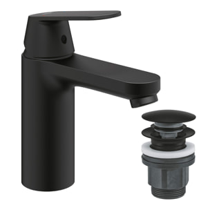 Mitigeur lavabo Quick Fix Get taille M noir mat + bonde clic-clac