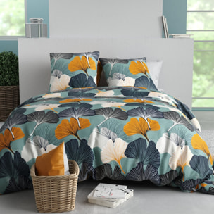 Parure housse de couette 100% coton 57fils + 2 taies