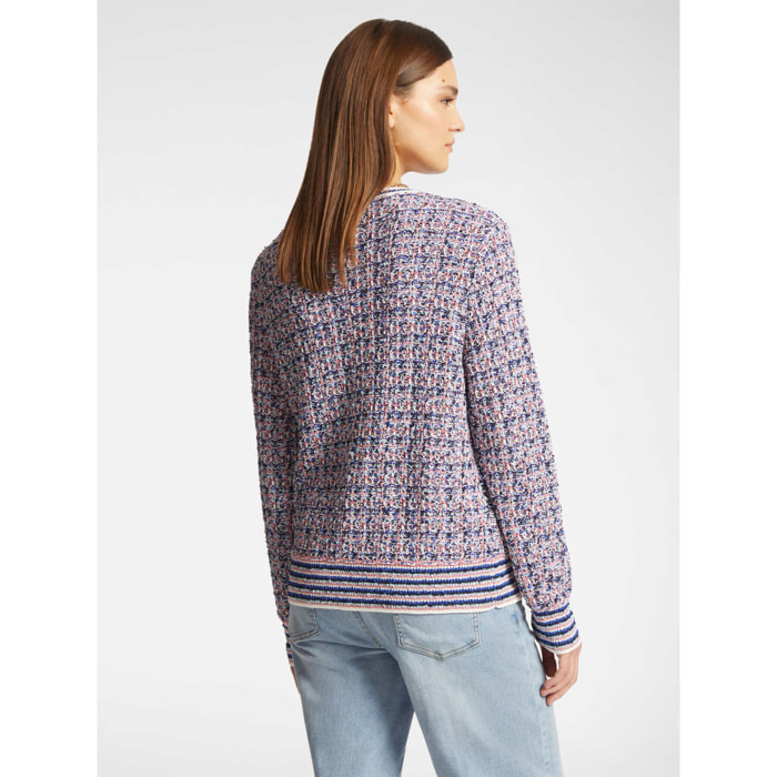 Elena Mirò - Giacca in maglia intrecciata - Blu