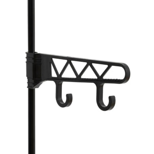 Portant à vêtements "Intissa" 4 niveaux en métal noir H160cm