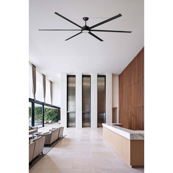 ROTTERDAM 30 XXL LED Ventilatore a soffitto de soffitto nero