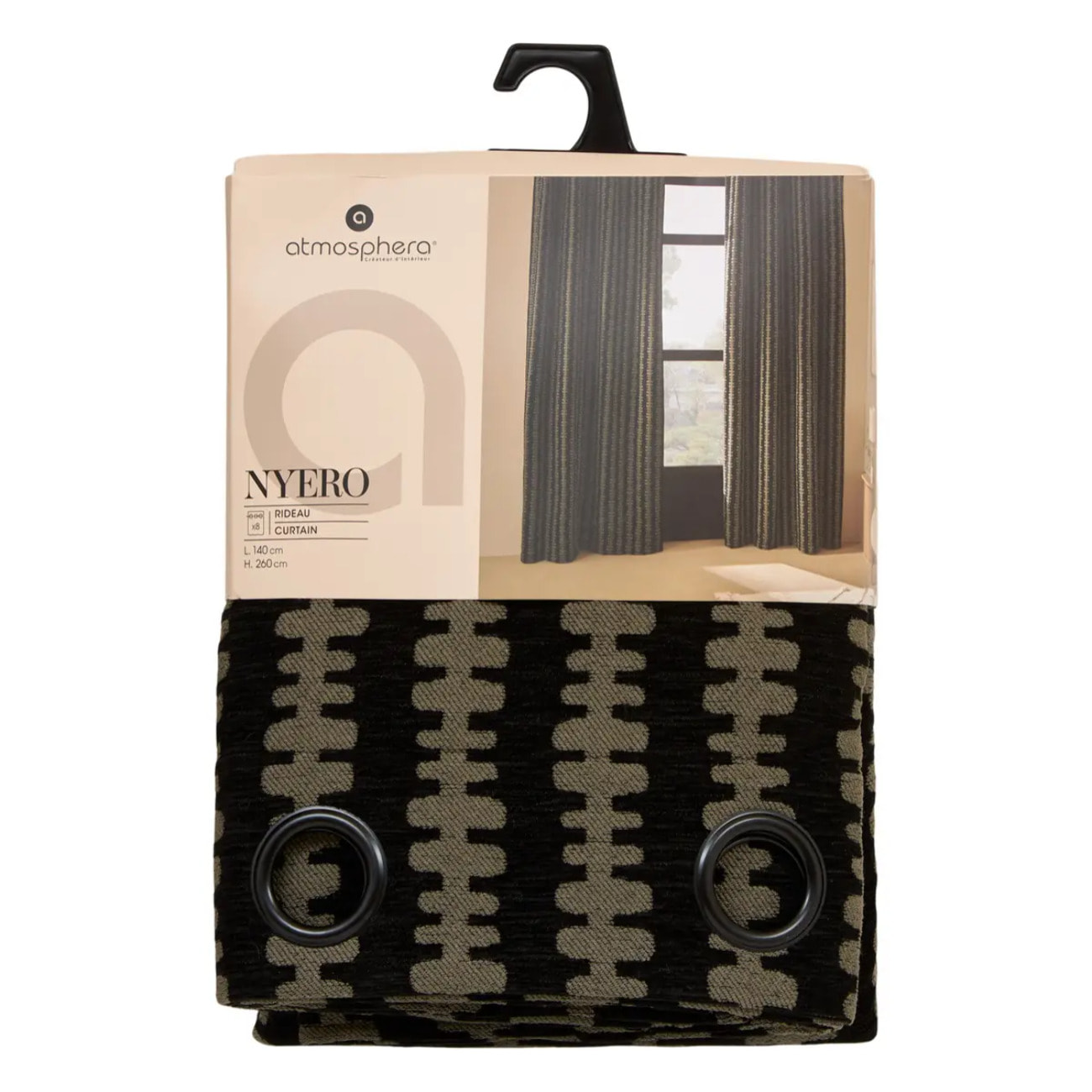 Rideau Nyero 140x260cm vert