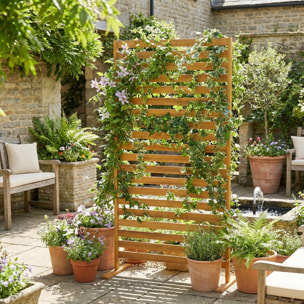 Claustra brise vue bois autoportant 80 x 170 cm pré-huilé