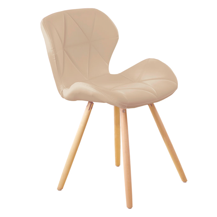 Silla Estocolmo Quilted Beige