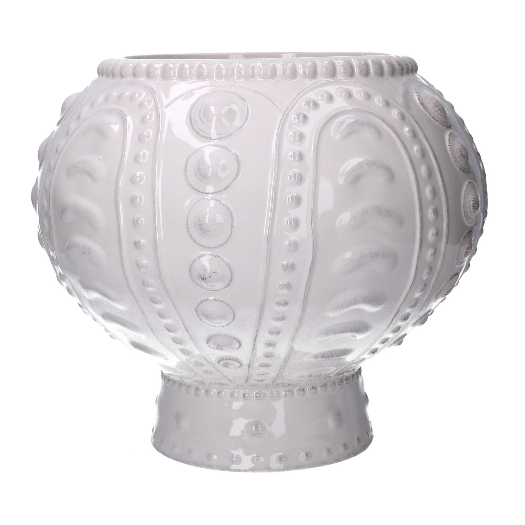 Vaso ceramica bianco cm ø31h27