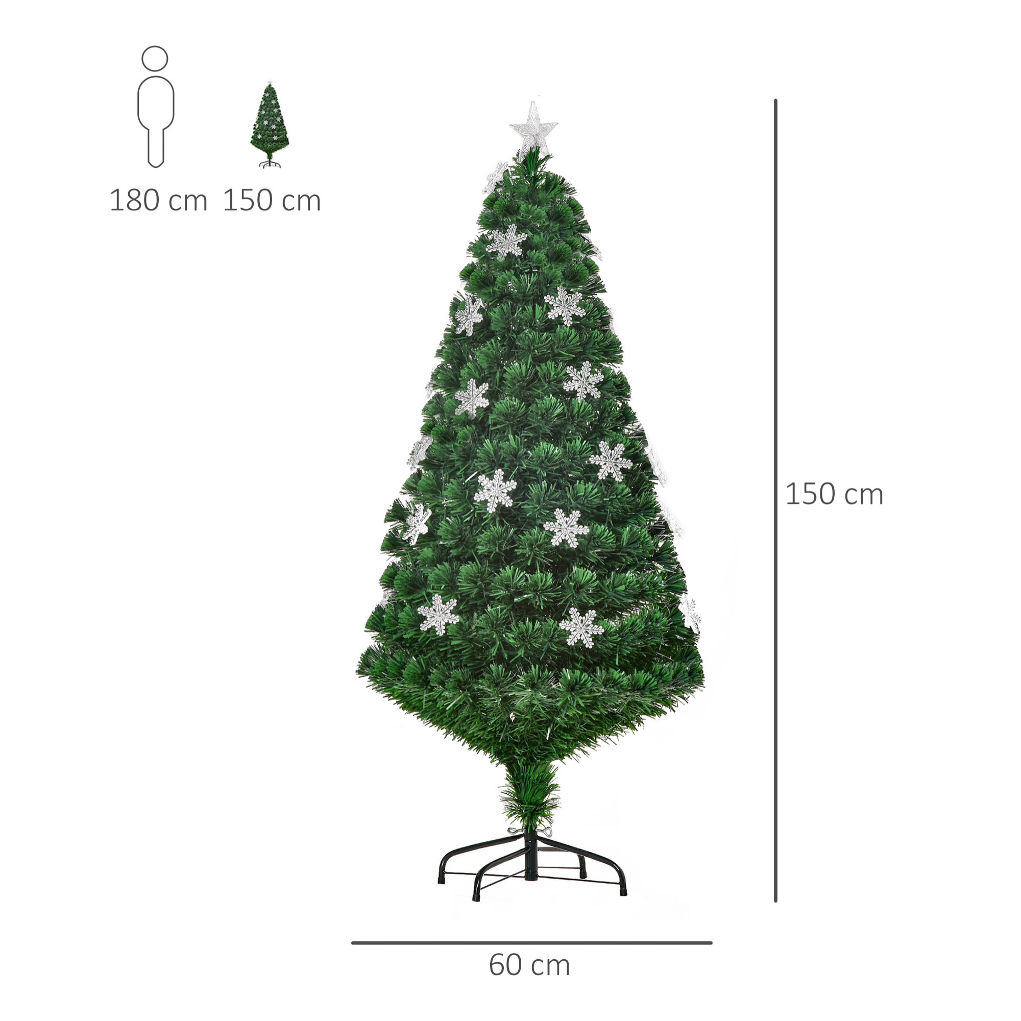 árbol de Navidad Medidas 120/150/180/210cm DECORACIÃ“N INCLUÃƒÂDA Abeto Navidades