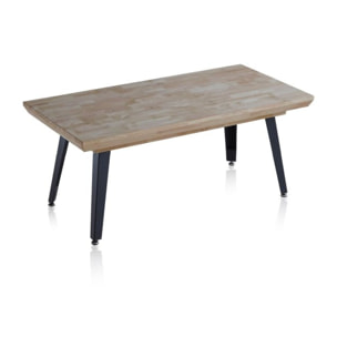 Mesa de centro elevable Berg Roble Honey - Negro