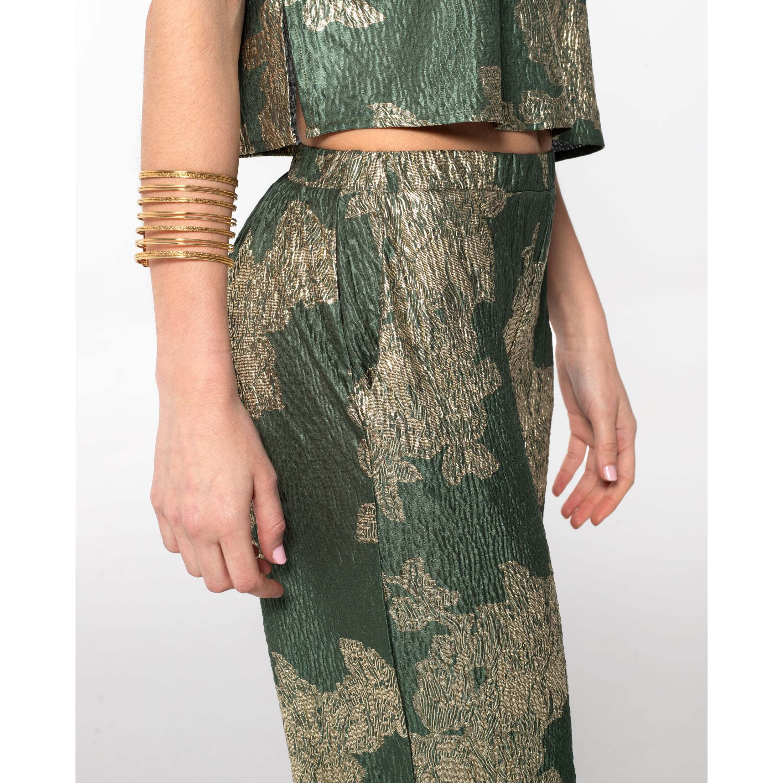 Pantalón jacquard fluido