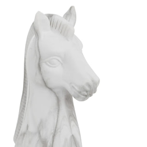 Déco à poser pièces d'échec "Olen" gris H26,5cm