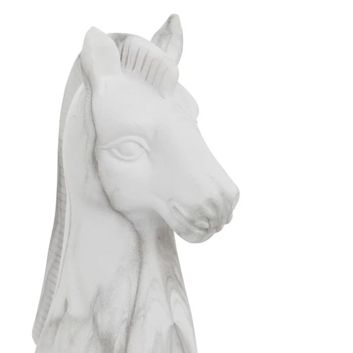 Déco à poser pièces d'échec "Olen" gris H26,5cm