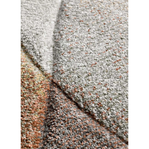 BADET Alfombra abstracta de pelo corto terracota, varias medidas disponibles.