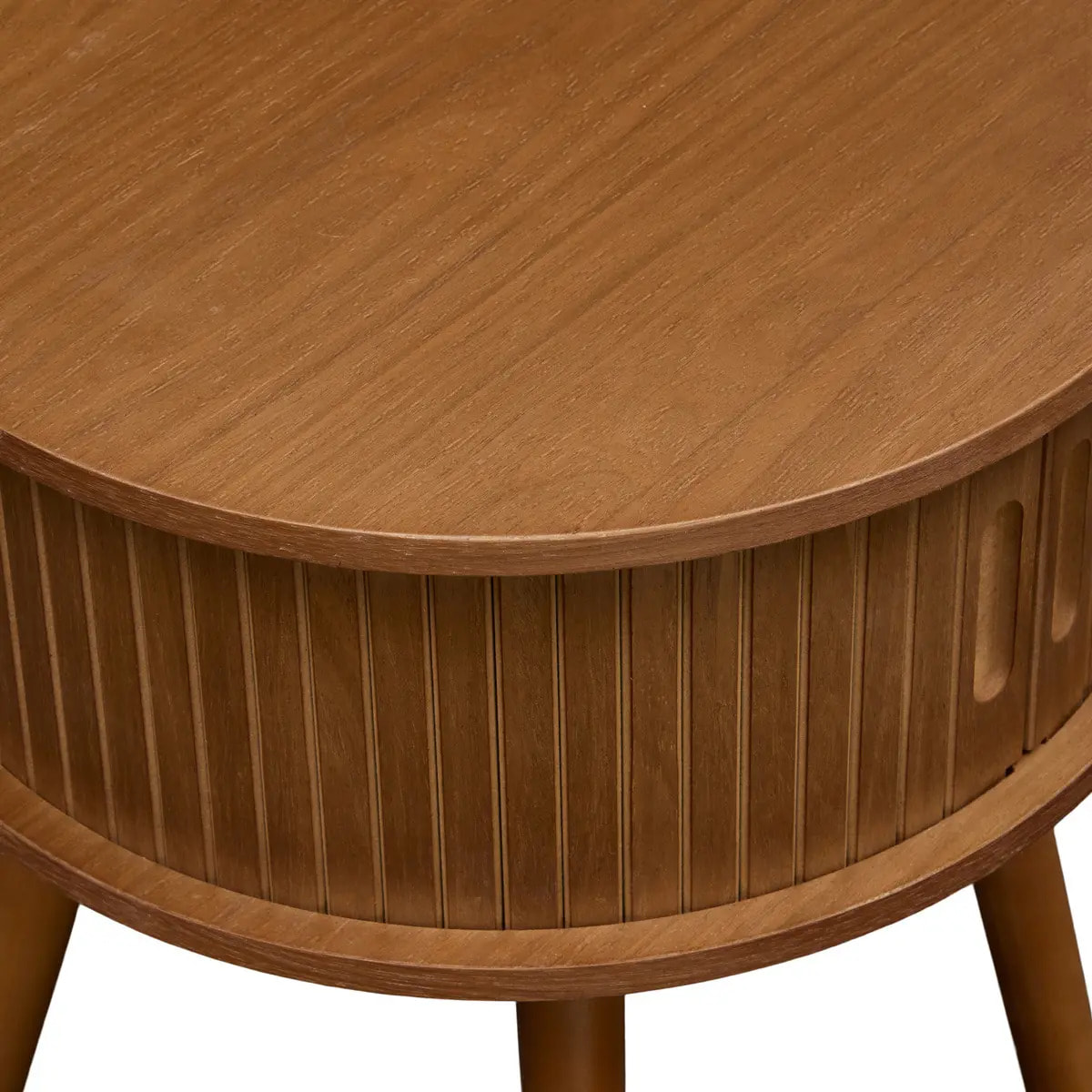 Table de chevet Nysos ronde 40x40cm marron