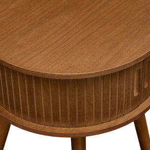 Table de chevet Nysos ronde 40x40cm marron