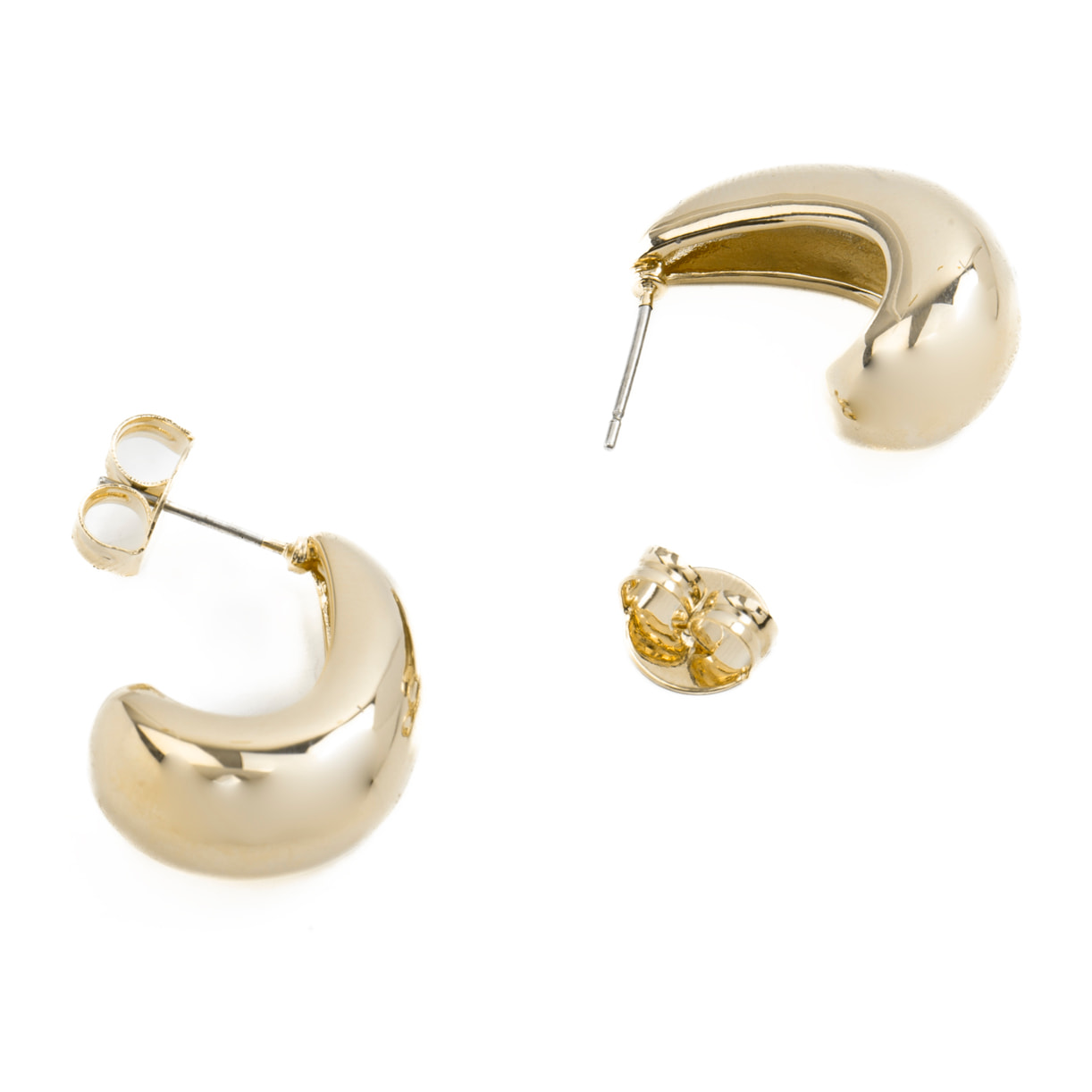 Pendientes de 22mm de diámetro acabado oro 18K