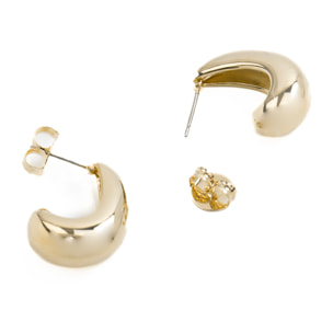 Pendientes de 22mm de diámetro acabado oro 18K