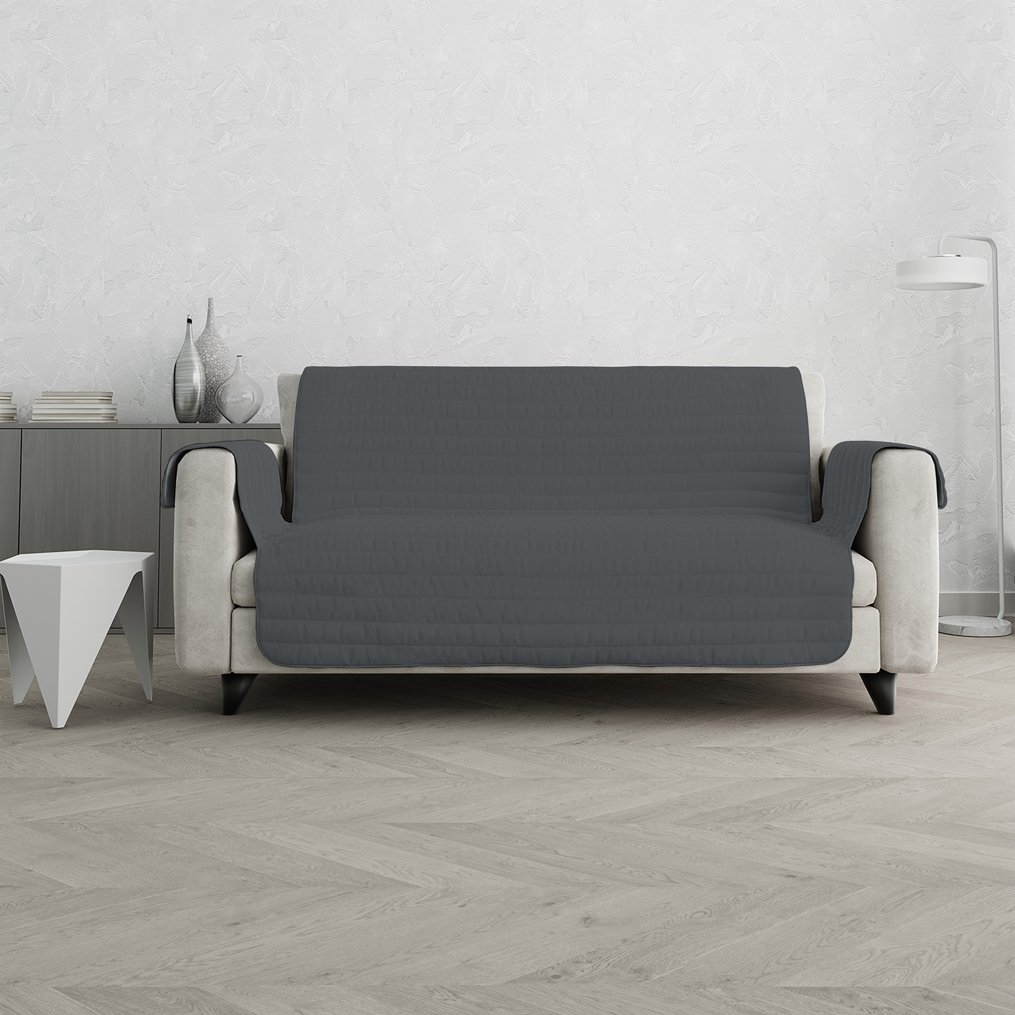COPRIDIVANO TRENDY, Waterproof, Microfibra, No Stiro - GRIGIO CHIARO/FUMO
