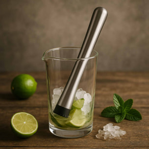 Mortero de acero inoxidable ligero y fácil de manejar 25,0x17cm