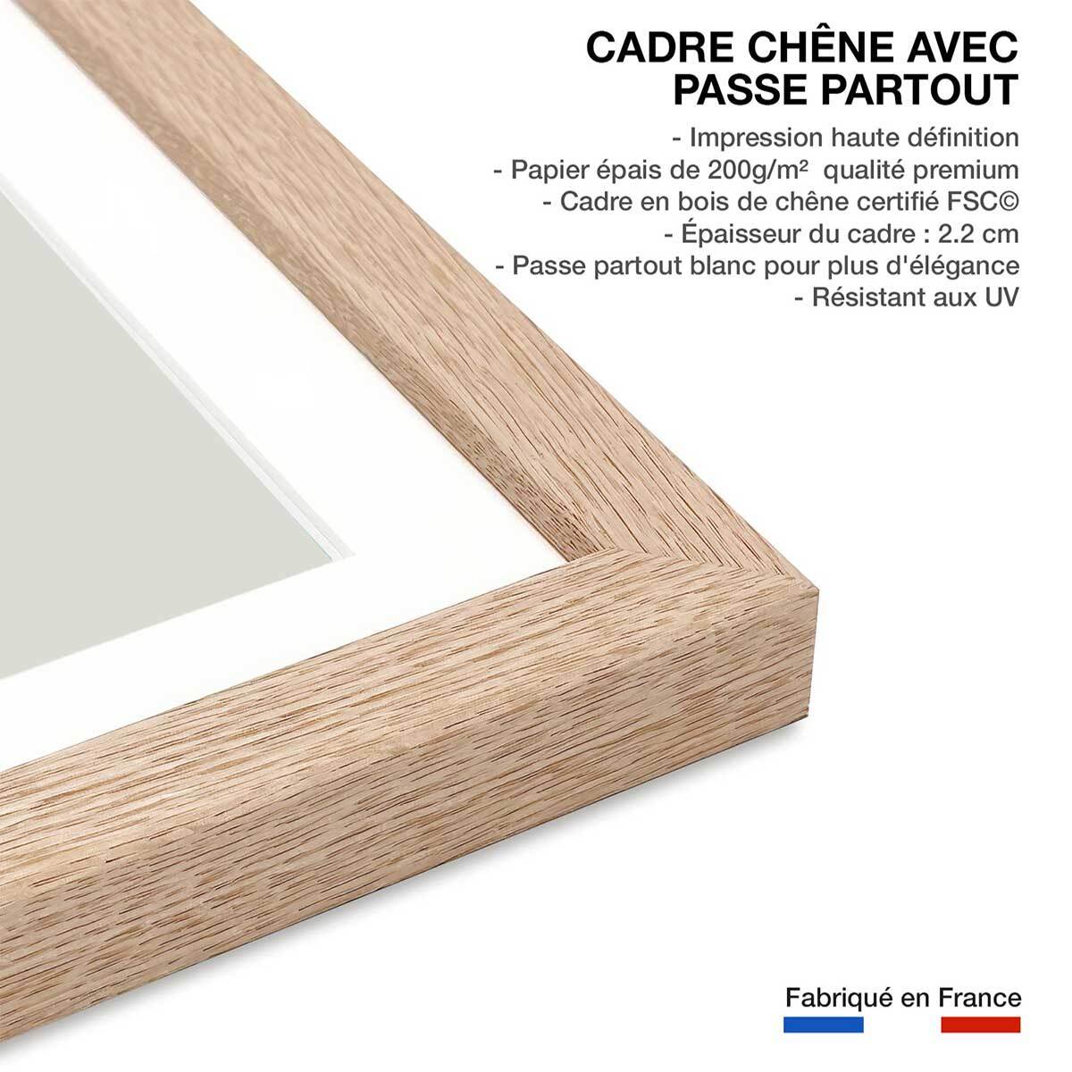Affiche enfant glaces Affiche sous cadre bois