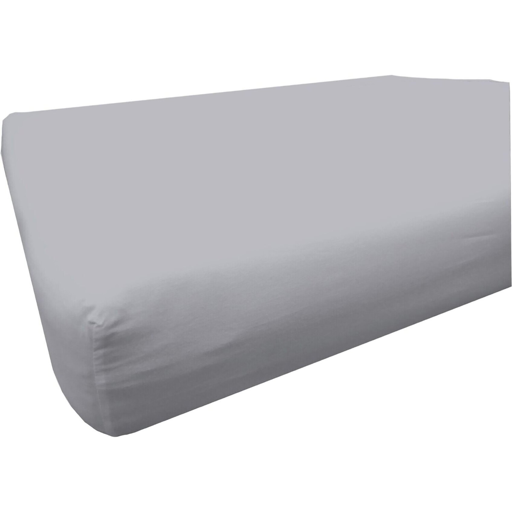 Drap housse - bonnet:30cm 100% coton uni - gris clair