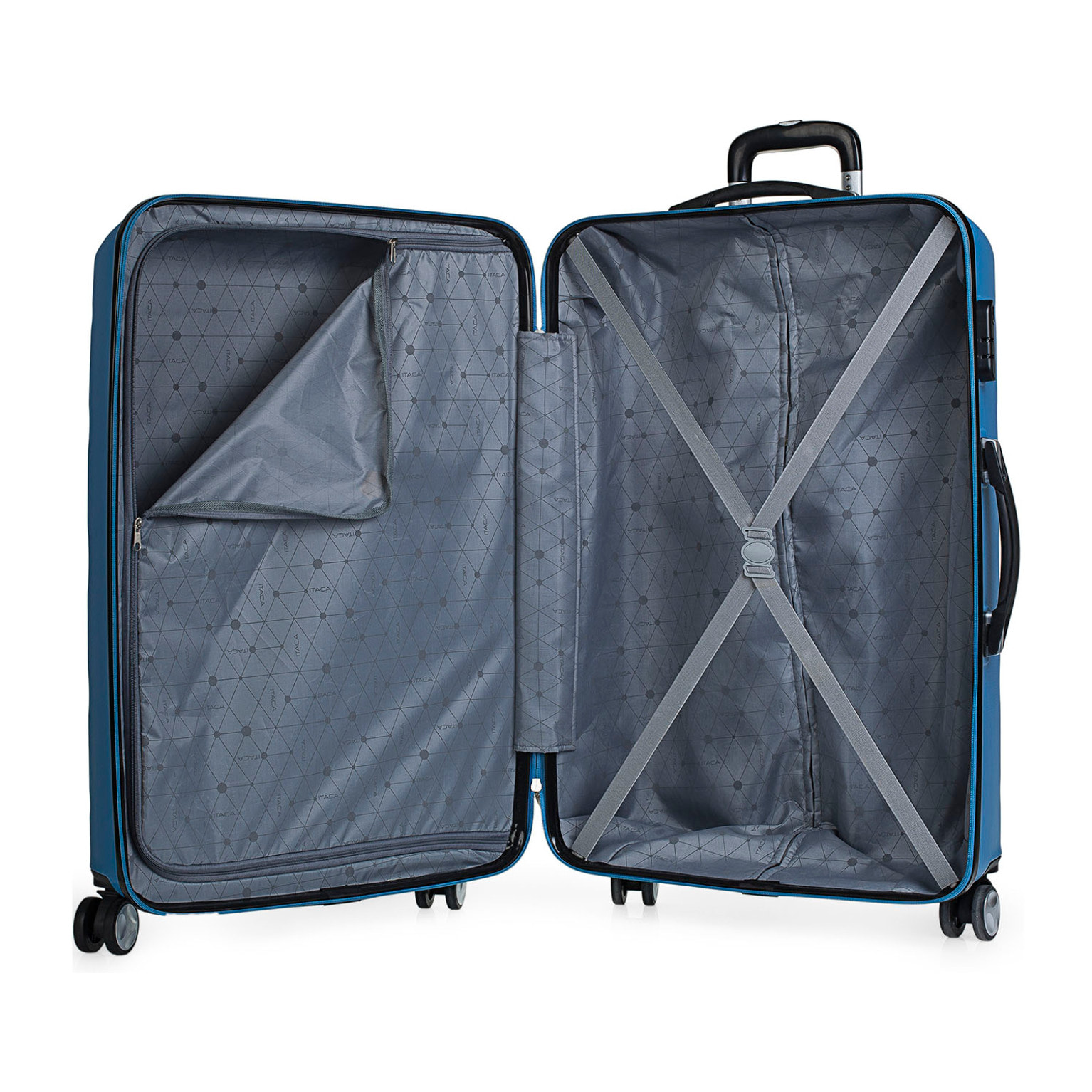 Juego De Maletas Rígidas Abs Itaca Elba Azul