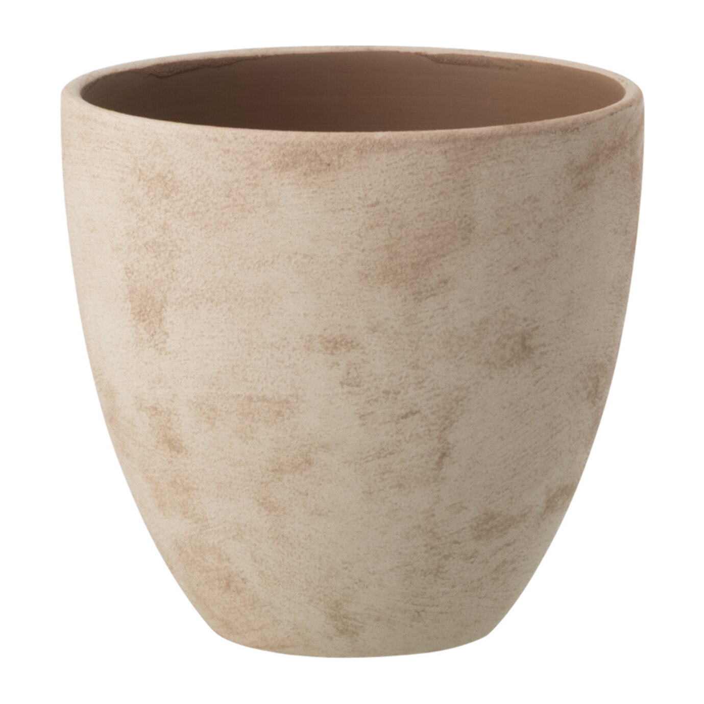 J-Line Cache-pot Rond - céramique - beige clair - medium