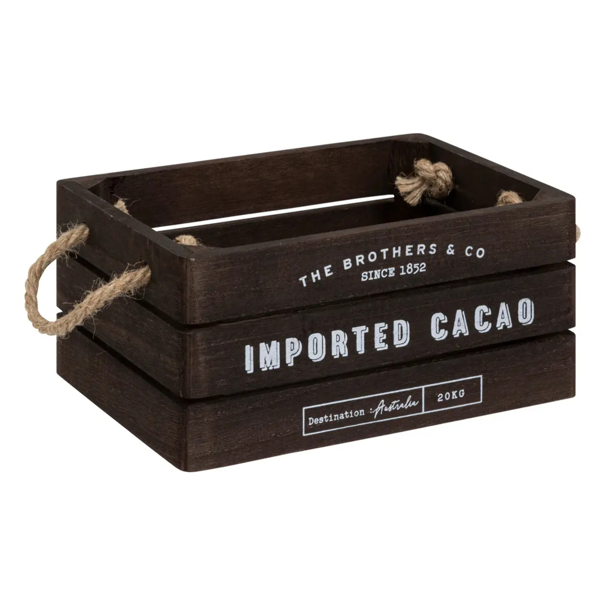 Lot de 3 cagettes bois "Denys" L23/29/35cm marron tonka